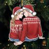 Our Love Lights Up The Holiday Season - Couple Personalized Custom Ornament - Acrylic Custom Shaped - Christmas Gift For Husband Wife, Anniversary