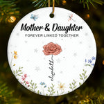 Custom Name Mother Daughter Christmas Gifts - Personalized Ceramic Ornament