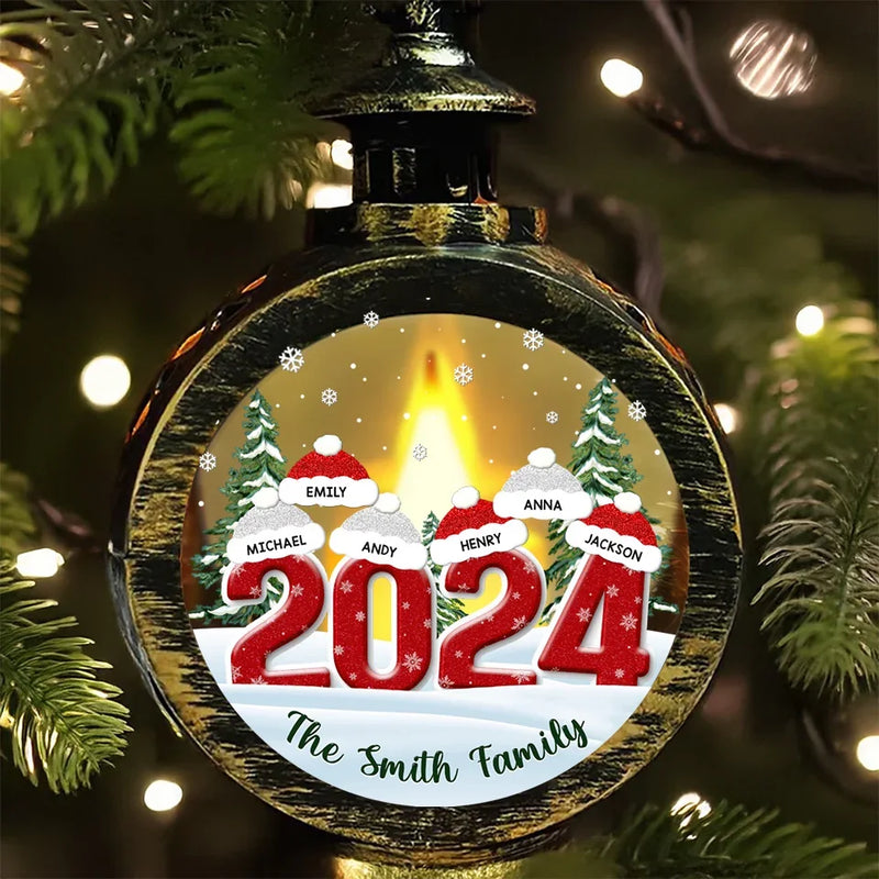 Family Is Our Warmest Blessing - Family Personalized Custom Candlelight Lantern Ornament - Christmas Gift For Family Members