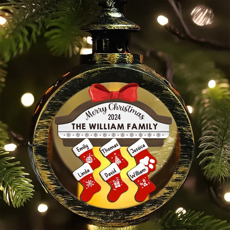 Have Yourself A Merry Little Christmas - Family Personalized Custom Candlelight Lantern Ornament - Christmas Gift For Family Members