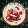 Custom Photo Your First Christmas Is A Gift We’ll Cherish Forever - Family Personalized Custom Ornament - Wood Custom Shaped - Christmas Gift For Baby Kids, Newborn Baby, First Christmas