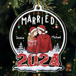Custom Name Christmas Couple Gifts - Personalized Ornament