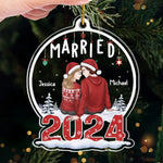 Custom Name Christmas Couple Gifts - Personalized Ornament