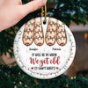 Friendship Is The Only Cement That Will Ever Hold The World Together - Bestie Personalized Custom 3D Inflated Effect Printed Ornament - Ceramic Round Shaped - Christmas Gift For Best Friends, BFF, Sisters