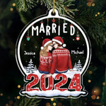 Custom Name Christmas Couple Gifts - Personalized Ornament