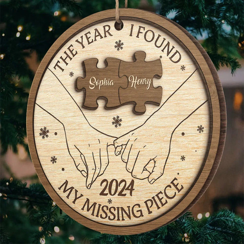 You’re The Joy In My Holiday Season - Couple Personalized Custom Ornament - Wood Custom Shaped - New Arrival, Christmas Gift For Husband Wife, Anniversary AMZ