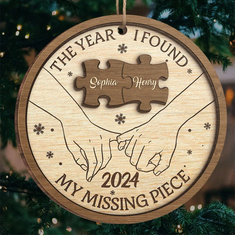 You’re The Joy In My Holiday Season - Couple Personalized Custom Ornament - Wood Custom Shaped - New Arrival, Christmas Gift For Husband Wife, Anniversary AMZ