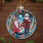 Custom Photo Christmas Family Keepsake - Personalized Ornament