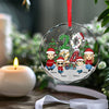 Every Moment With Them Is A Treasure - Family Personalized Custom Circle Glass Ornament - Christmas Gift For Family Members
