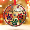They Lived, They Loved, They Purred - Memorial Personalized Custom Circle Glass Ornament - Sympathy Gift, Christmas Gift For Pet Owners, Pet Lovers
