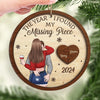 The Year I Found My Missing Piece - Couple Personalized Custom Ornament - Wood Custom Shaped - Christmas Gift For Husband Wife, Anniversary