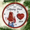 The Year I Found My Missing Piece - Couple Personalized Custom Ornament - Wood Custom Shaped - Christmas Gift For Husband Wife, Anniversary