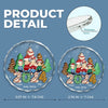 A Family Christmas Is A Celebration Of Love - Family Personalized Custom Circle Glass Ornament - Christmas Gift For Family Members