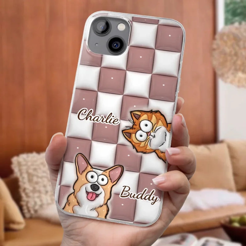 Embracing The Purrfection Of Life - Dog & Cat Personalized Custom 3D Inflated Effect Printed Clear Phone Case - Gift For Pet Owners, Pet Lovers