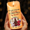 Friends Will Always Be Connected By Heart - Bestie Personalized Custom LED Candle - Christmas Gift For Best Friends, BFF, Sisters
