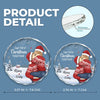 Our First Christmas - Couple Personalized Custom Circle Glass Ornament - Gift For Husband Wife, Anniversary, First Christmas