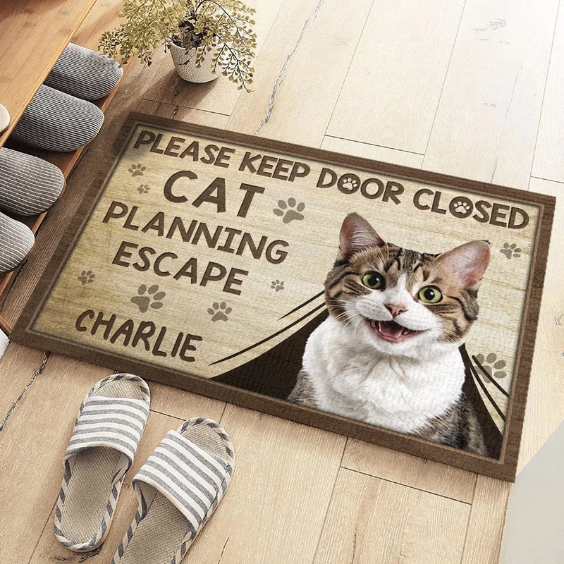 Custom Photo Life Is Full Of Little Joys With Cats Around - Cat Personalized Custom Home Decor Decorative Mat - Gift For Pet Owners, Pet Lovers