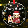 The Love Of A Pet Is A Gift That Lasts Forever - Dog & Cat Personalized Custom Circle Glass Ornament - Christmas Gift For Pet Owners, Pet Lovers