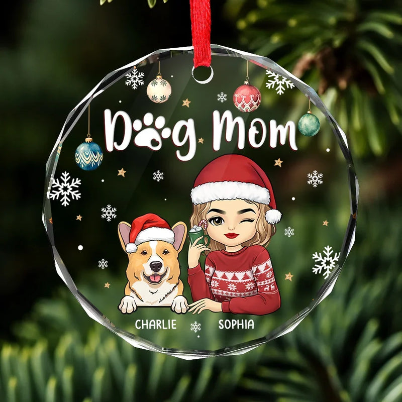 The Love Of A Pet Is A Gift That Lasts Forever - Dog & Cat Personalized Custom Circle Glass Ornament - Christmas Gift For Pet Owners, Pet Lovers
