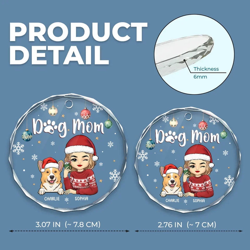 The Love Of A Pet Is A Gift That Lasts Forever - Dog & Cat Personalized Custom Circle Glass Ornament - Christmas Gift For Pet Owners, Pet Lovers
