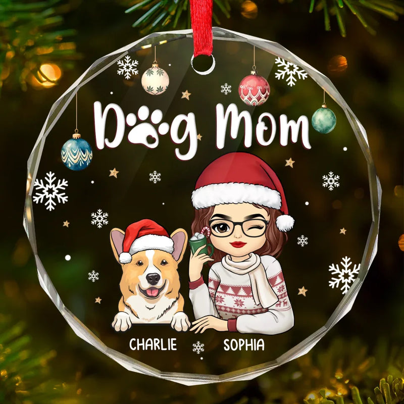 The Love Of A Pet Is A Gift That Lasts Forever - Dog & Cat Personalized Custom Circle Glass Ornament - Christmas Gift For Pet Owners, Pet Lovers