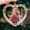 Having The Merriest Christmas With The Love Of My Life - Couple Personalized Custom Ornament - Wood Custom Shaped - Christmas Gift For Husband Wife, Anniversary