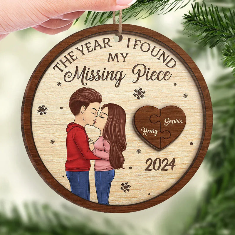 Custom Name Missing Piece Couple Gifts - Personalized Ornament