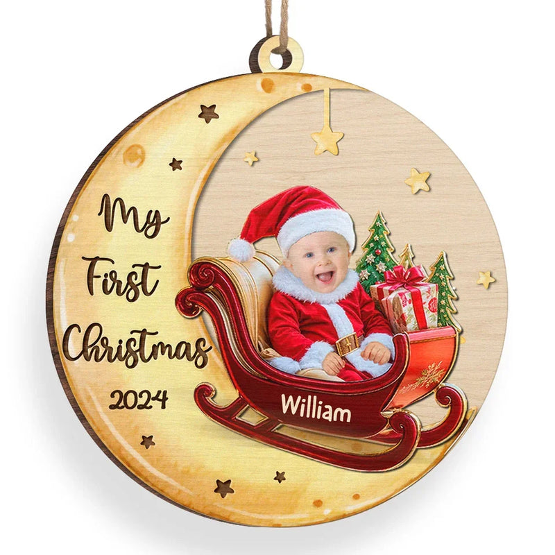 Custom Photo Babies Bring Joy To Christmas - Family Personalized Custom Ornament - Wood Custom Shaped - Christmas Gift For Baby Kids, Newborn Baby, First Christmas
