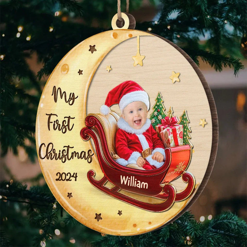 Custom Photo Babies Bring Joy To Christmas - Family Personalized Custom Ornament - Wood Custom Shaped - Christmas Gift For Baby Kids, Newborn Baby, First Christmas