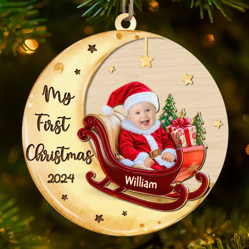 Custom Photo Babies Bring Joy To Christmas - Family Personalized Custom Ornament - Wood Custom Shaped - Christmas Gift For Baby Kids, Newborn Baby, First Christmas