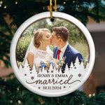 Custom Photo Wedding Gifts for Couples - Personalized Ceramic Ornament