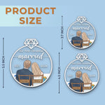 Custom Name First Christmas Married Gifts for Couples - Personalized Ornament