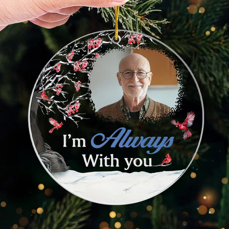 Custom Photo A Moment With You Was A Lifetime Of Happiness - Memorial Personalized Custom Ornament - Acrylic Custom Shaped - Sympathy Gift, Christmas Gift For Family Members