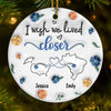 Our Friendship Transcends Distance - Bestie Personalized Custom 3D Inflated Effect Printed Ornament - Ceramic Round Shaped - Christmas Gift For Best Friends, BFF, Sisters