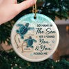 So Many In The Sea Yet I Found You & You Found Me - Couple Personalized Custom Ornament - Ceramic Round Shaped - Christmas Gift For Husband Wife, Anniversary