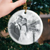 Custom Photo We Create New Traditions Together - Couple Personalized Custom Ornament - Ceramic Round Shaped - Christmas Gift For Husband Wife, Anniversary, First Christmas