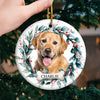 Custom Photo Life With Your Pet On Christmas Is Pure Bliss - Dog & Cat Personalized Custom Ornament - Ceramic Round Shaped - Christmas Gift For Pet Owners, Pet Lovers
