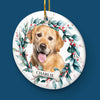 Custom Photo Life With Your Pet On Christmas Is Pure Bliss - Dog & Cat Personalized Custom Ornament - Ceramic Round Shaped - Christmas Gift For Pet Owners, Pet Lovers