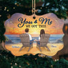 Our Hearts Speak The Same Language - Couple Personalized Custom Ornament - Wood Benelux Shaped - Gift For Husband Wife, Anniversary