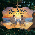 Custom Name Beach Couple Gifts - Personalized Ornament