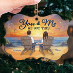 Custom Name Beach Couple Gifts - Personalized Ornament