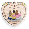 Our Laughs Are Limitless - Bestie Personalized Custom Ornament - Wood Custom Shaped - Christmas Gift For Best Friends, BFF, Sisters