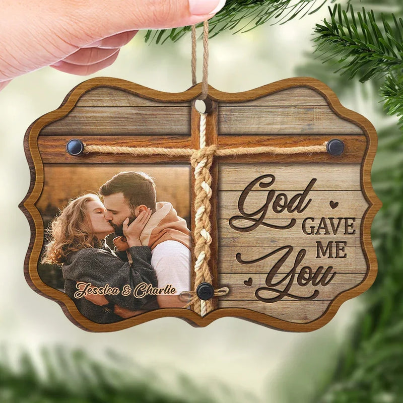 Custom Photo You're My Kind Of Perfect - Couple Personalized Custom Ornament - Wood Benelux Shaped - Christmas Gift For Husband Wife, Anniversary
