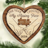 Two Hearts, One Love - Couple Personalized Custom Ornament - Wood Custom Shaped - Christmas Gift For Husband Wife, Anniversary