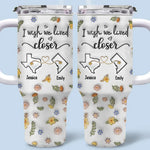 Custom Name Long Distance Friendship Gifts - Personalized 40 Oz Tumbler With Handle