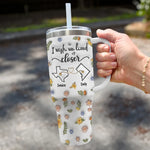 Custom Name Long Distance Friendship Gifts - Personalized 40 Oz Tumbler With Handle