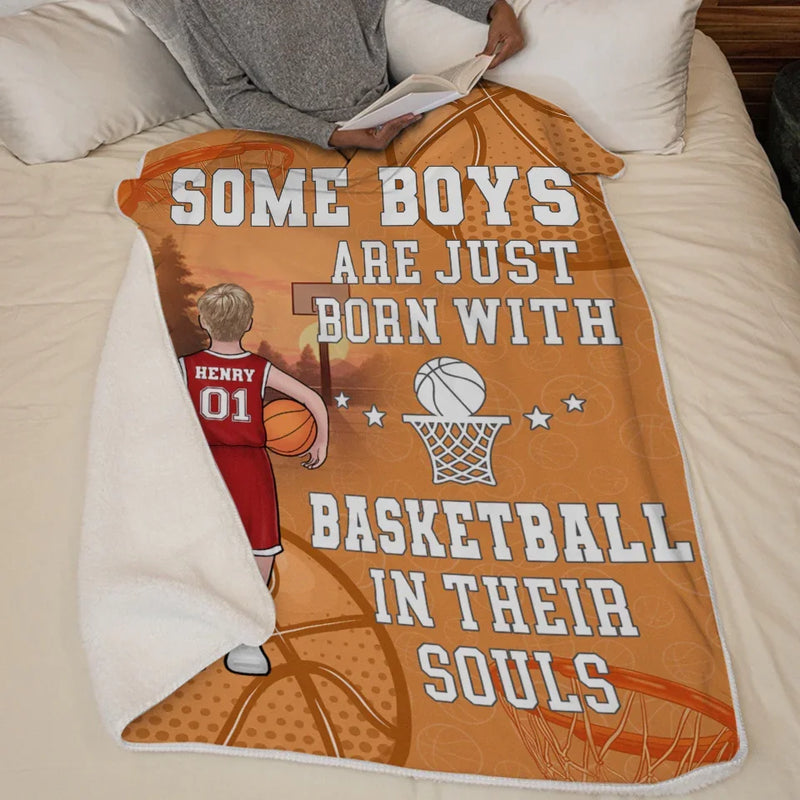 Basketball Is My Heart And Soul - Family Personalized Custom Blanket - Gift For Family Members, Basketball Players, Basketball Lovers