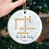 It is Christmas In The Heart That Puts Christmas In The Air - Family Personalized Custom Ornament - Ceramic Round Shaped - Christmas Gift For Family Members