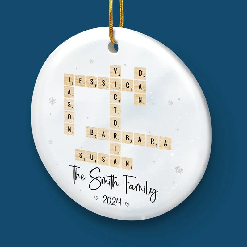 It is Christmas In The Heart That Puts Christmas In The Air - Family Personalized Custom Ornament - Ceramic Round Shaped - Christmas Gift For Family Members