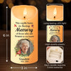 Custom Photo In Loving Memory Of Precious Moments - Memorial Personalized Custom LED Candle - Sympathy Gift, Christmas Gift For Family Members